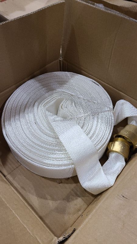 Photo 1 of 1 1/2 Fire Hose, 100ft X 1.5 Inch Fire Fighting Hose with Brass NST/NH Couplings, Fire Water Hose Used for Rescuing, Irrigating, Swimming Pool Pumping, Industrial and Urban Cleaning