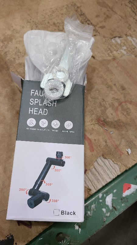 Photo 1 of 1440° Swivel Faucet Extender with 2 Mode Splash, Retractable Rotating Sink Extension, Universal Swivel Multifunctional Robotic Arm, Sink Water Faucet Aerator Extension for Kitchen Bathroom (Black)