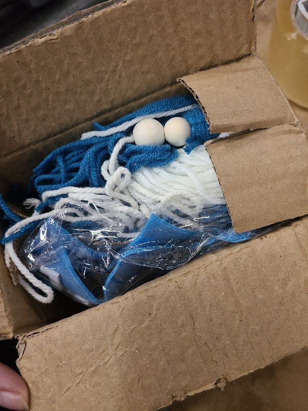 Photo 1 of 1/2 Birthday Boy Half Birthday Decorations High Chair Banner, 6 Month Tassel Wood Bead Highchair Garland Blue