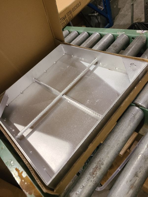 Photo 1 of 16 * 16in Stainless Steel Manhole Cover & Frame, Heavy Duty Recessed Square Septic Tank Lid with Base, Invisible Flush-Fit Design for Yard, Driveway, Pavement, Resistant Metal Inspection Cover