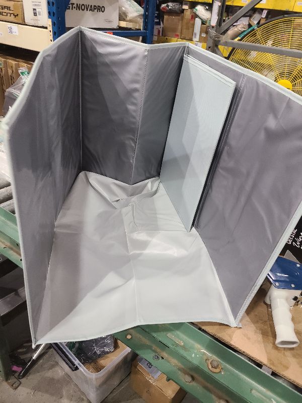 Photo 1 of 24" L × 17" W × 16" H Foldable Cat Litter Box Enclosure, All-in-One Litter Box Splash Guard for Large Litter Pan, High Sided Litter Box Shield with Removable Mat, Easy to Clean, No Mess, Odorless