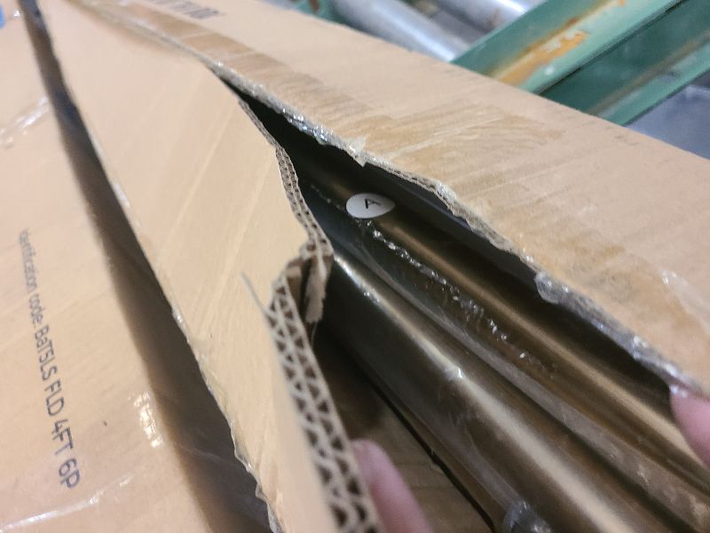 Photo 1 of 1 1/8 Inch Diameter Curtain Rods, 144-240” Telescoping Large Single Window Drapery Rod Heavy Duty With Adjustable Modern Brackets, Warm Gold