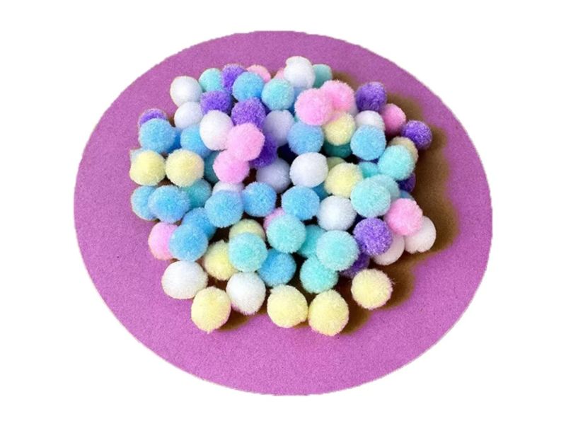 Photo 1 of 1000 Pieces Macaron Pastel Color Pom Poms Balls Small Size 1CM/0.4 Inch Bulk Cotton Balls Arts Crafts Making Decorations for DIY Art Creative Crafts
