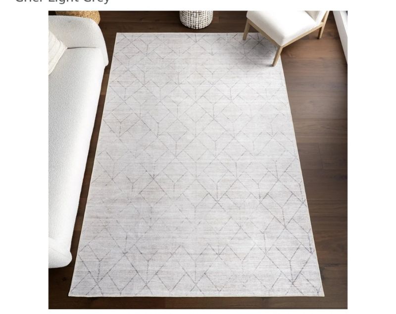 Photo 1 of **MSRP 28.99** nuLOOM 2' x 3' Machine Washable Area Rug with Waterproof Spill Proof Surface, Non Slip Backing and Stain Resistant for Living Room, Bedroom, Kitchen, Dining Room, Grier Light Grey