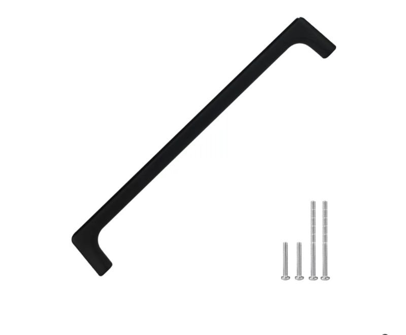 Photo 1 of  10 Pack Flat Black Minimalist Style Solid Cylindrical Zinc Alloy Cabinet Pulls/Handles/Knobs, Strong and Durable for Drawer and Wardrobe, 7-3/5"(192mm)-Hole Center
