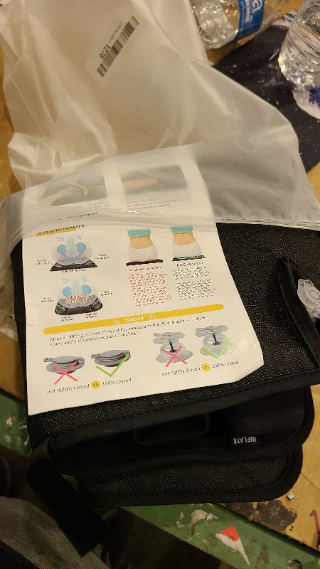 Photo 1 of **MSRP 49.99**Air Inflatable Pressure Relief Seat Cushion for Wheelchair, Car, Office, Home Living, Adjustable Firmness for Coccyx, Sciatica Pain Relief, Tailbone Pain Relief **Pump not included**