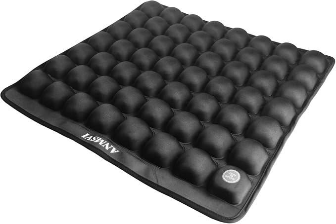 Photo 1 of **MSRP 49.99**Air Inflatable Pressure Relief Seat Cushion for Wheelchair, Car, Office, Home Living, Adjustable Firmness for Coccyx, Sciatica Pain Relief, Tailbone Pain Relief **Pump not included**