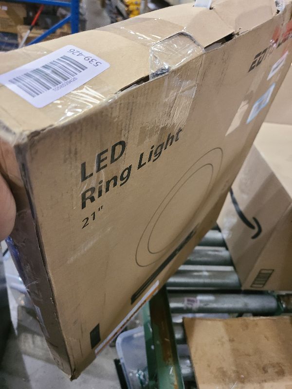 Photo 1 of 21 inch LED Ring Light with Tripod Stand, Video Ring Light for Selfie Photography Vlog Recording Conference Meeting Studio Portrait YouTube TikTok Makeup with Carrying Bag and Remote Control, CRI>97