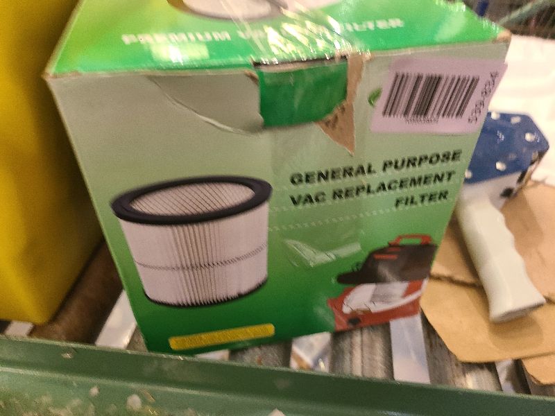 Photo 1 of 1 Pack 17884 Vacuum Cartridge Filter Replacement for Craftsman shop vac filter 9-17884 17935 17937 17920 for 6 Gallon & Larger Wet/Dry Vacs + 1 Pack Foam Sleeve Filter for Most Branded Vacuums