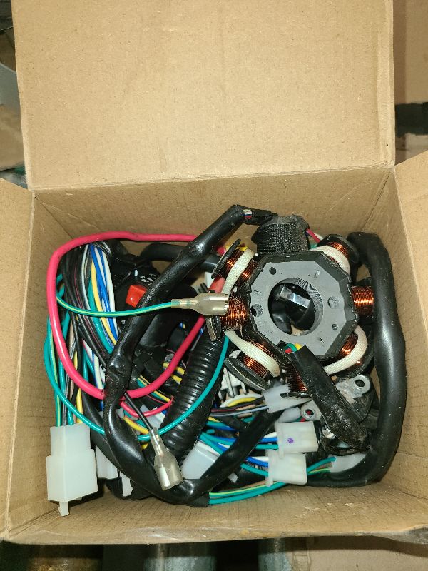 Photo 1 of 125cc Wiring Harness 110cc ATV Wiring Harness Kit for Chinese ATV Wiring Harness Compatible with GY6 Taotao Kazuma Baja 50cc 70cc 90cc 110cc 125cc 150cc ATV Go Kart Scooter Pit Bike Quad Moped