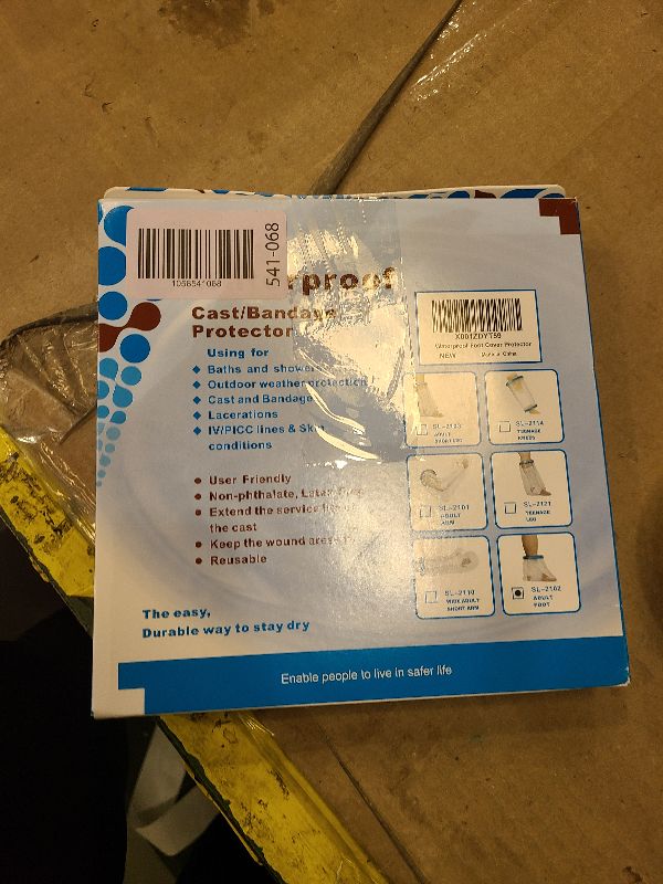 Photo 1 of 100% Waterproof Foot Cast Cover Wound Protector for Shower Bath, Watertight Cast Bag Covers for Broken Surgery Foot, Wound and Burns - Reusable [2025 Upgrade]