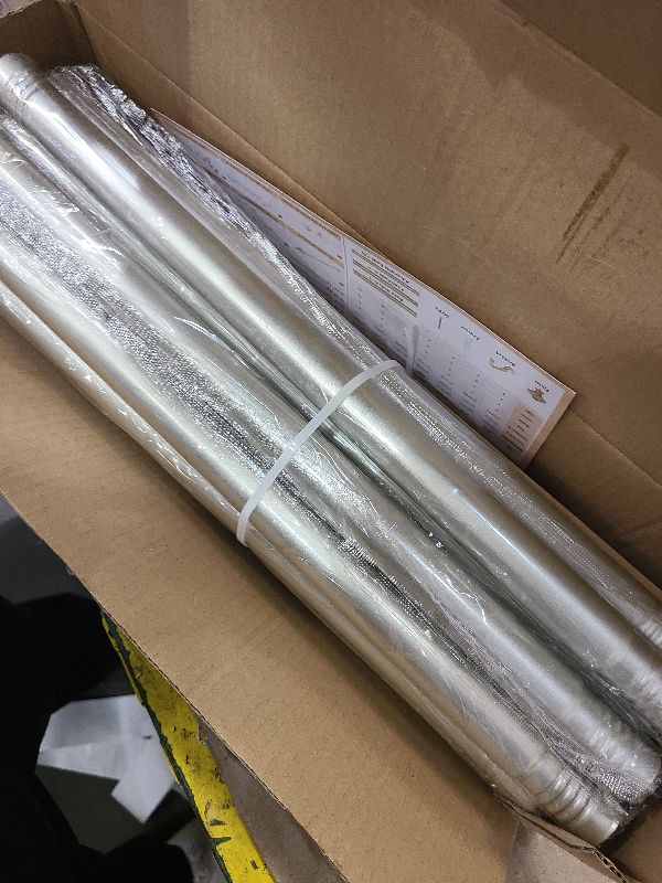 Photo 1 of 2 Pack Silver Curtain Rods for Windows 48 to 84 Inch, Decorative Vintage Crystal 1'' Diameter Curtain Rod with Silver Foil Finials, Adjustable Heavy Duty Easy Install Drapery Pole for Farmhouse