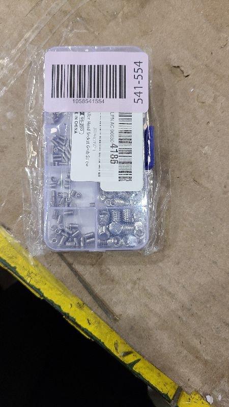 Photo 1 of 200Pcs Set Screw Assortment Kit, Stainless Steel Hex Allen Head Socket Grub Screw, Stainless Steel Set Screws for Bathroom Fixtures, Door Handles(Size Included: M3 M4 M5 M6 M8)