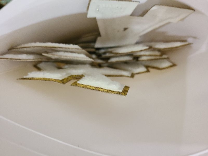 Photo 1 of 26 PCS White Iron On Letter Patches, Stick on Chenille Letters Patches Applique Sewing Clothing Badges with Glitters Border for Shirts Jackets Jeans Hats Bags Shoes