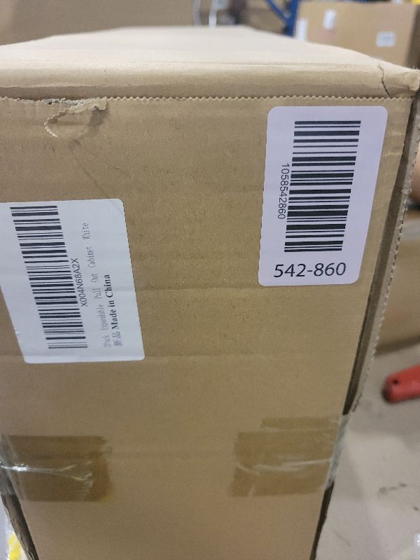 Photo 1 of 2 Pack Expandable Pull Out Cabinet Organizer 21" Deep, Upgrade 3 Slide Rails No Drill Adjustable Slide Out Drawers, Adjustable Width 12.05"-20.5" for Kitchen,Pantry,Framed Cabinets White