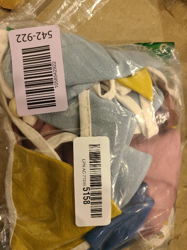 Photo 1 of 2 Sets of Boho Half Round Banner 20Pcs Nursery Garland Flags Retro Colored Fabric Linen Semicircle Streamers for Kids Birthday Baby Shower Classroom Baby Room Decor Boho Wedding Party Decorations