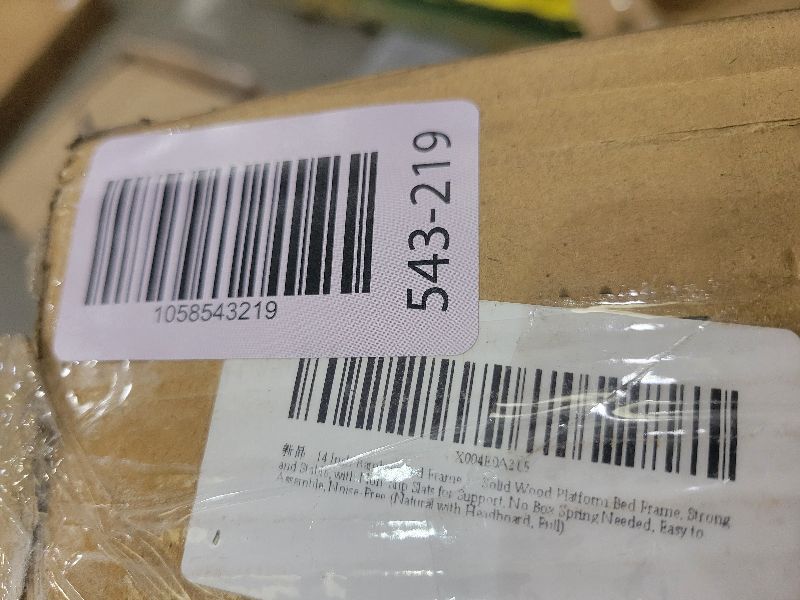 Photo 1 of 14 Inch Bamboo Bed Frame – Solid Wood Platform Bed Frame, Strong and Stable, with Non-Slip Slats for Support, No Box Spring Needed, Easy to Assemble, Noise-Free (Natural with Headboard, Full)