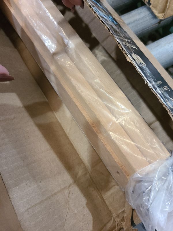 Photo 1 of 2 PCS Wax Coated 22 Inches Wood Drawer Slide, Classic Traditional Wood Center Guide Track