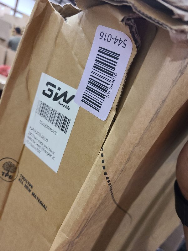 Photo 1 of 3W Floor Mats&Cargo Liner Compatible for Jeep Wrangler JL 2018-2024 2025 Unlimited 4-Door with Subwoofer (Non JK or 4XE) All-Weather TPE Floor Liner for 1st, 2nd Row and Trunk Full Set Car Mats,Black