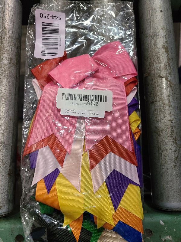 Photo 1 of 12-Pcs 5-Inch Large Grosgrain Ribbon Cheer Bows with Alligator Hair Clips - Stylish Hair Accessories for Little Girls, Teens, and Cheerleaders