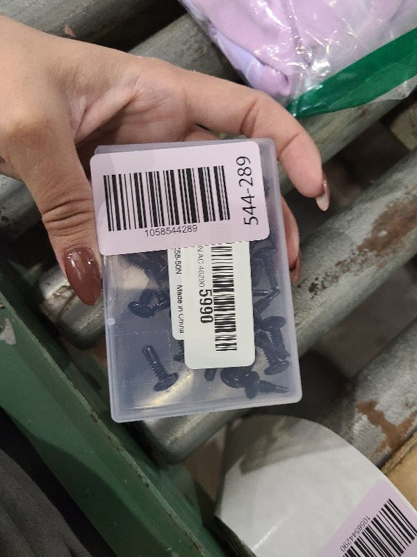 Photo 1 of #12 x 5/8" Hex Socket Self Tapping Screws, Stainless Steel 410 Sheet Metal Flat Head Drilling Screw, Black Oxide, Quantity 50