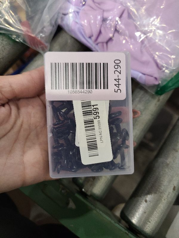 Photo 1 of #12 x 5/8" Hex Socket Self Tapping Screws, Stainless Steel 410 Sheet Metal Flat Head Drilling Screw, Black Oxide, Quantity 50