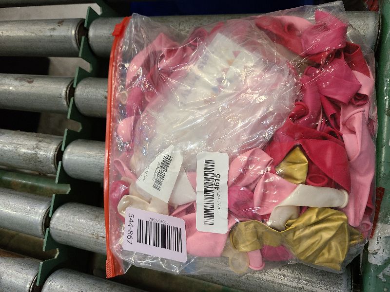 Photo 1 of 144Pcs Princess Pink Balloon Garland Arch Kit, Hot Pink Confetti Bow Balloons for Girls Women Bridal Baby Shower Makeup Wedding Engagement Bachelorette Princess Birthday Party Decorations