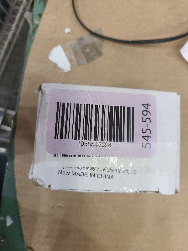 Photo 1 of 12pack Fridge Magnets Refrigerator Magnets Magnetic Clips Heavy Duty Detailed List Display Paper Fasteners on Home& Office& Teaching (Black, 12)