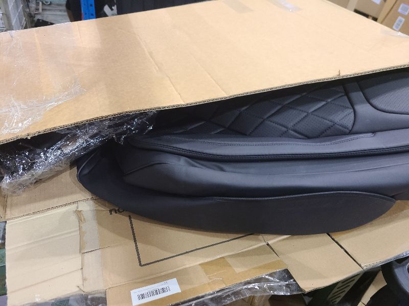 Photo 1 of 2 Pack Leather Front Car Seat Cover Bottom Car Seat, Universal Anti-Slip Driver Car Seat Protectors with Storage Pocket, Waterproof Bottom Auto Seat Cushion Pad Mat for Most Vehicles(Black)