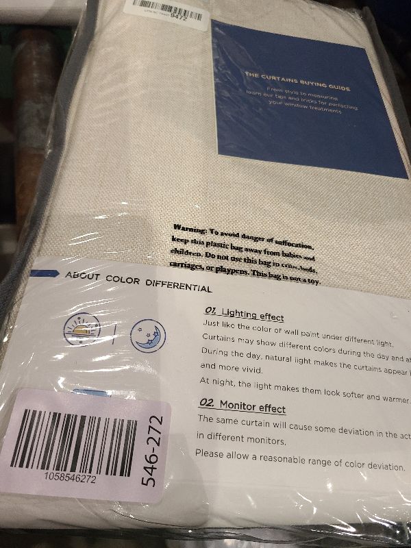 Photo 1 of 100% Blackout Shield Linen Blackout Curtains for Bedroom 96 Inches Long, Back Tab/Rod Pocket Living Room Drapes, Thermal Insulated Blackout Curtains 2 Panels Set, 50" W x 96" L,Cream