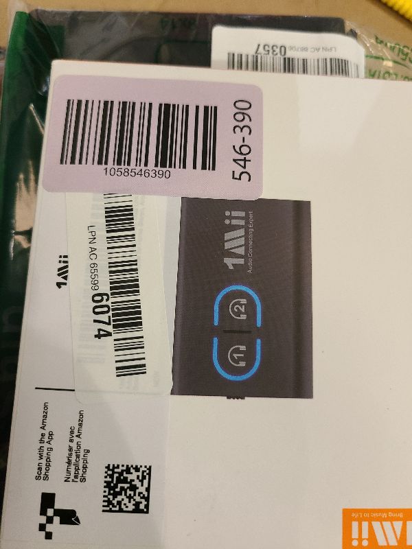 Photo 1 of 1Mii Bluetooth 5.3 Transmitter Receiver for TV to Wireless Headphones, Dual Link AptX Adaptive/Low Latency/HD Audio, Aux Adapter for Home Stereo, Airplane, Boat, Gym