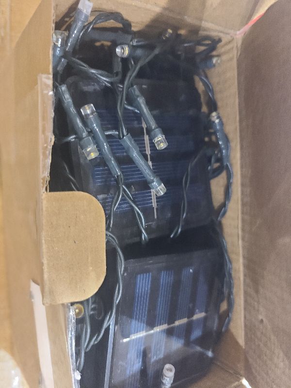 Photo 1 of 2 Pack 200 LED Solar String Lights, 85.2ft 8 Modes Solar String Lights for Outside, Waterproof and Solar Powered Outdoor String Lights for Holiday Christmas Yard Garden Tree Wedding Party (Warm White)