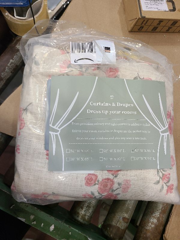 Photo 1 of (411)
Floral Sheer Curtains for Girls Bedroom, Vintage Farmhouse Light Filtering Privacy Semi-Sheer Cute Linen Curtains for Kids Nursery 84 Inches Long 2 Panels, Rod Pocket, Pink, Each 52 Inch Wide