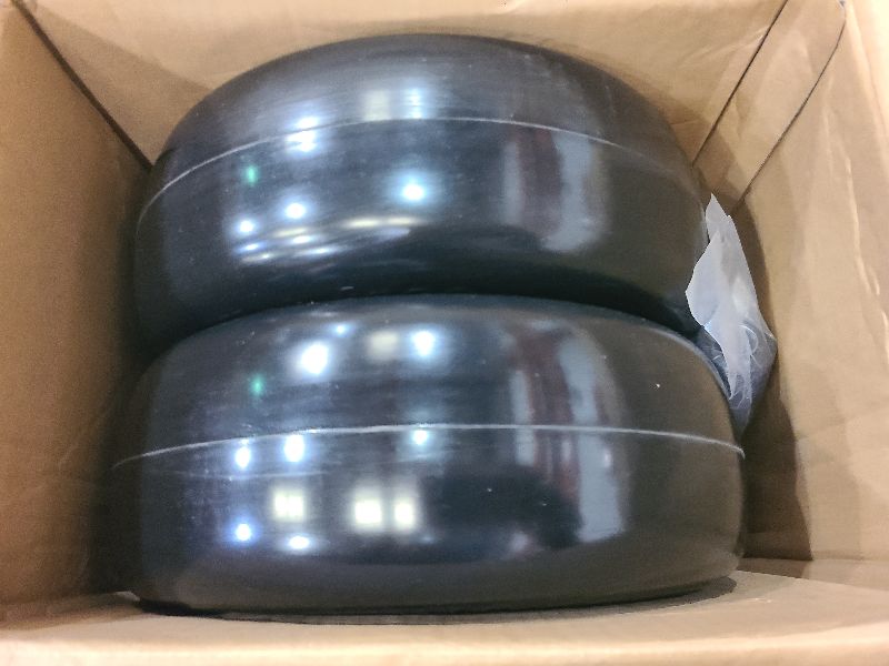 Photo 1 of 11x4.00-5” Flat Free Lawn Mower Tire and Wheel with 3/4" or 5/8" Bushings, 3.4"-4"-4.5"-5" Centered Hub, Smooth Tread Tire for Zero Turn Mowers, 2 Pack