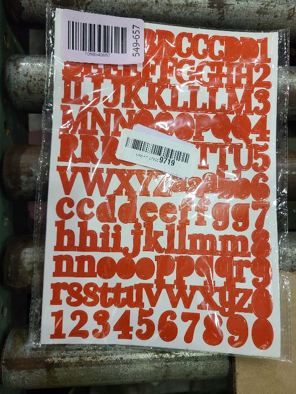 Photo 1 of 10 Sheets Vinyl Letter Stickers - 1200 Pcs Self-Adhesive Number & Alphabet Stickers - Mailbox Numbers for Signs, Windows, Doors, Homes & Businesses - Address Numbers (Red, 1 Inch)