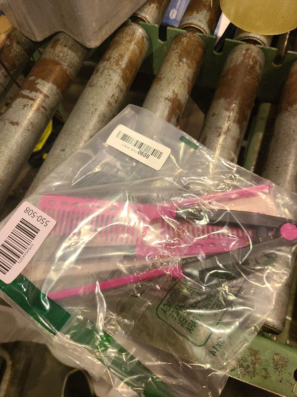 Photo 1 of 2-Pack Hair Straightening Comb Set - Flat Iron Comb for Beautiful Tresses, Hair Straightener Comb with Firm Grip, Ideal for Knotty Hair, Styling Comb, Hair Comb for Straight Hair (Pink).