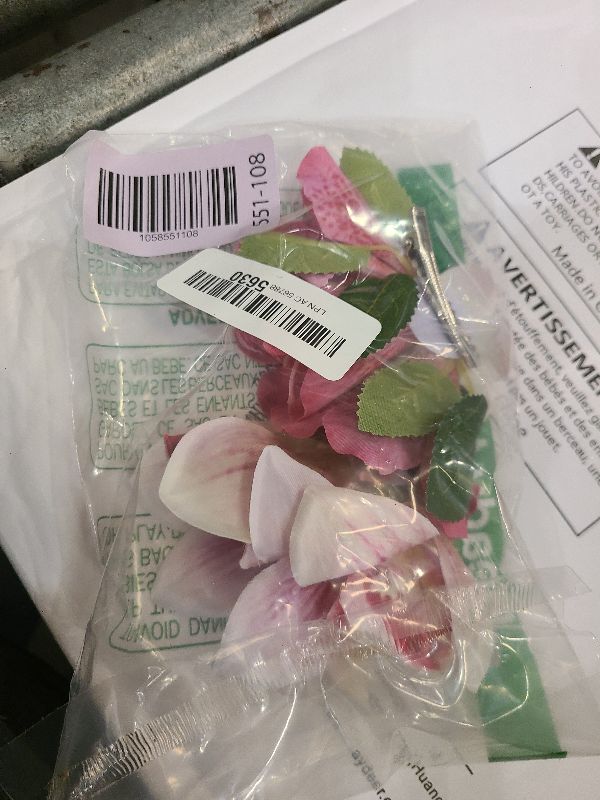 Photo 1 of 2 PCS Pink Flower Hair Clips Orchid Hairpin Barrette Girls Hibiscus Plumeria Floral Headpieces for Bridal Wedding Beach Party