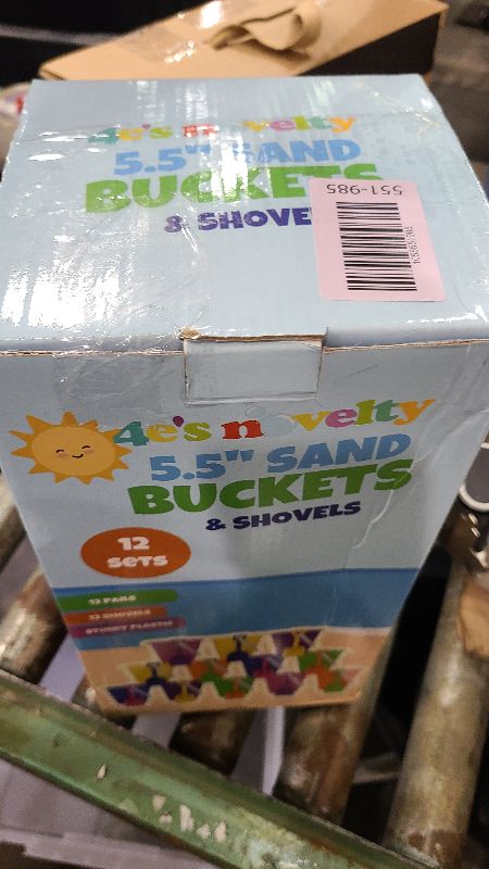 Photo 1 of 12 Sets 5.5" Sand Buckets and Shovels for Kids Bulk (12 Pack) Small Beach Bucket for Summer Outdoor Sand Toys, Party Favors, Basket Stuffers, End of Year Student Gifts from Teacher