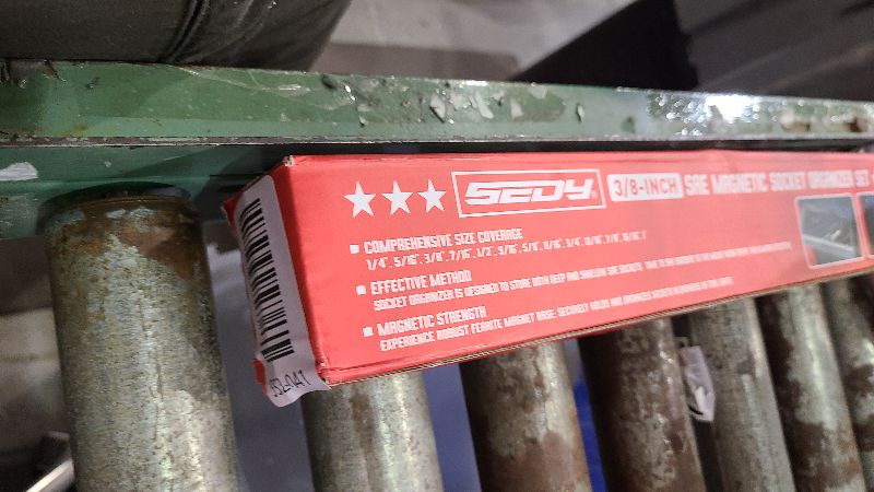 Photo 1 of 2-Piece 3/8"-Drive SAE Magnetic Socket Organizer Set (Holds 26 Sockets) - Detachable Tool Tray with 5mm Magnetic Base, Screw-Fixed Design & Heavy-Duty Modular Storage for Garage/Home Workshop