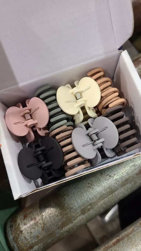 Photo 1 of 1.6" Matte Medium Double Row Teeth Hair Clips for Women - Strong Hold Jaw Clamps for Thin, Fine & Thick Hair