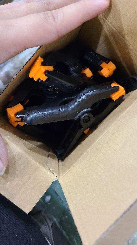 Photo 1 of 12 Pack Plastic Spring Clamps, 3.5inch Small Heavy Duty Clips for Crafts, Backdrop Stand, Woodworking, Photography Studios (Black)