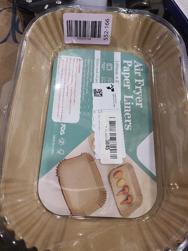 Photo 1 of 200PCS Air Fryer Liners for Ninja: Higher Non-Stick Disposable Parchment Paper Liner for Ninja DZ201/DZ401 Dual Airfryer Baking - Food Grade Ninja Air fryer Accessories (Rectangle - 8.6 x 5.5 inch)