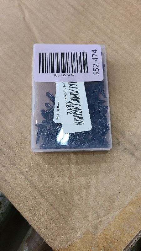 Photo 1 of #12 x 5/8" Hex Socket Self Tapping Screws, Stainless Steel 410 Sheet Metal Flat Head Drilling Screw, Black Oxide, Quantity 50