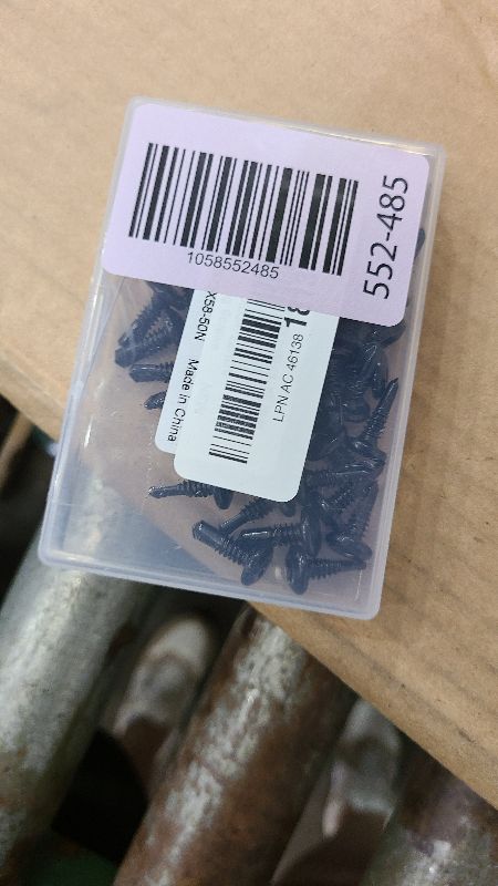 Photo 1 of #12 x 5/8" Hex Socket Self Tapping Screws, Stainless Steel 410 Sheet Metal Flat Head Drilling Screw, Black Oxide, Quantity 50