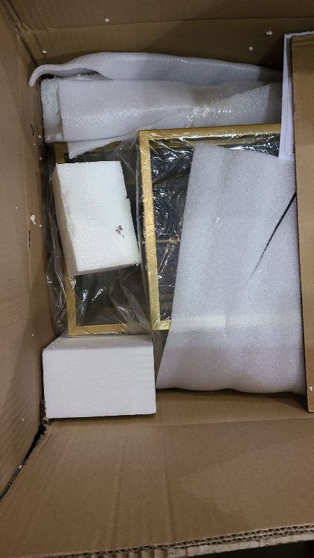 Photo 1 of 16.5" Gold Chandelier, 4-Light Industrial Lantern Ceiling Pendant Light Fixture, Modern Foyer Lighting Fixtures, Large Chandelier for Entryway, Farmhouse Pendant Lights for Dining Room, Staircase