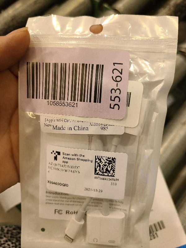 Photo 1 of [Apple MFi Certified] 2 Pack Lightning to 3.5mm Headphone Jack Adapter, 2 in 1 Headphone Adapter Aux Audio and Charger Adapter Dongle Cable Splitter Compatible with iPhone14/13/12/11/XS/XR