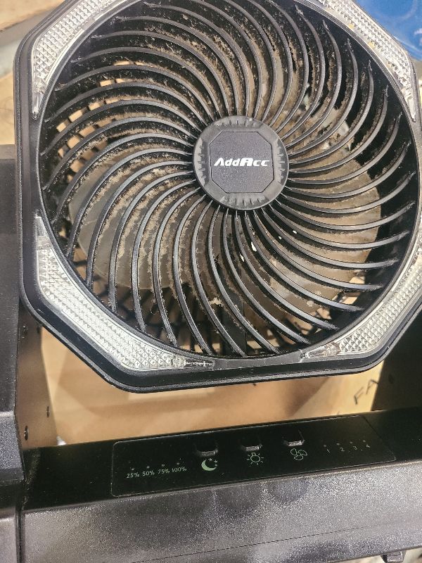 Photo 1 of 20000mAh Camping Fan, Rechargeable Battery Operated with 360° Rotatable Hook, 400 Lumes Light, 270° Pivot, 4 Speeds, 58Hrs Battery Powered Fan for Outdoor Tent Car Trip BBQ Hurricane Power Outages