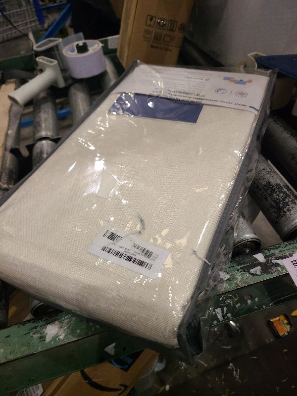 Photo 1 of 100% Blackout Shield Linen Blackout Curtains for Bedroom 96 Inches Long, Back Tab/Rod Pocket Living Room Drapes, Thermal Insulated Blackout Curtains 2 Panels Set, 50" W x 96" L,Cream