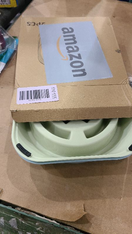 Photo 1 of 2 Pack Slow Feeder Dog Bowls for Healthy Eating, Non-Slip and Anti-Choking Design, Reduces Bloating & Overeating for Medium Dogs and Cats, Easy to Clean