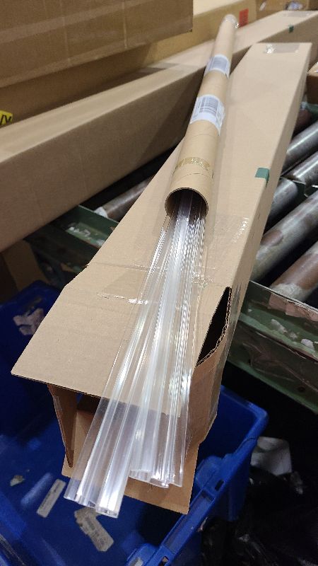 Photo 1 of 2 PCS Frameless Shower Door Bottom Seal, 1/4'' X 36'' Ultra Clear Shower Glass Door Seal Strip with Drip Rail, Shower Door Sweep for 1/4 Inch(6mm) Glass Thick